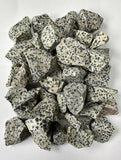 Dalmatian Jasper RAW , 0.75"-1.25" Size, Wicca, Witchcraft, Tumbling, Cabbing, Fountain Rocks, Decoration, Polishing. RAW Dalmatian Jasper