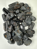 Black Tourmaline RAW , 0.75"-1.25" Size, Wicca, Witchcraft, Tumbling, Cabbing, Fountain Rocks, Decoration, Polishing. RAW Raw Tourmaline