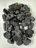 Black Tourmaline RAW , 0.75"-1.25" Size, Wicca, Witchcraft, Tumbling, Cabbing, Fountain Rocks, Decoration, Polishing. RAW Raw Tourmaline
