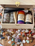 Spiritual gift box, 15 pcs included, home cleansing, House Cleansing Kit, Gift for Friend, Mothers Day gift, Yoga therapy, Altar Starter kit