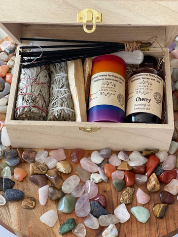 Spiritual gift box, 15 pcs included, home cleansing, House Cleansing Kit, Gift for Friend, Mothers Day gift, Yoga therapy, Altar Starter kit