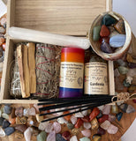 Spiritual gift box, 15 pcs included, home cleansing, House Cleansing Kit, Gift for Friend, Mothers Day gift, Yoga therapy, Altar Starter kit