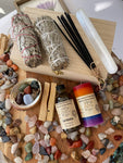 Spiritual gift box, 15 pcs included, home cleansing, House Cleansing Kit, Gift for Friend, Mothers Day gift, Yoga therapy, Altar Starter kit