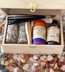 Spiritual gift box, 15 pcs included, home cleansing, House Cleansing Kit, Gift for Friend, Mothers Day gift, Yoga therapy, Altar Starter kit