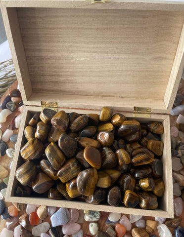 Tigers Eye Crystal - Tiger Eye tumbled gemstone -   crystal - Tiger Eye tumbled - chakra -   crystal gemstone - chakra balancing