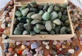 Tumbled Green Aventurine Crystal , Tumbled Stone , 1-1.5 inches Bulk Large Natural Tumbled Polished Brazilian Gemstone