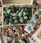 Tumbled Green Aventurine Crystal , Tumbled Stone , 1-1.5 inches Bulk Large Natural Tumbled Polished Brazilian Gemstone
