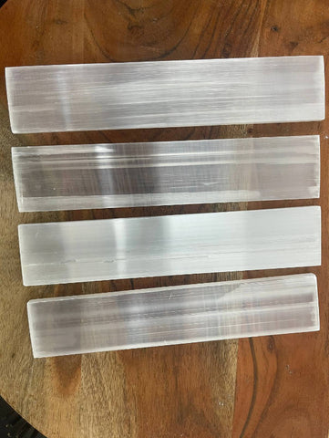 Polished Selenite Charging Station: 8" Flat Selenite Plate (Selenite charging plate), From Morocco, Mistara,  crystal charging plate,