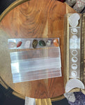 Polished Selenite Charging Station: 8" Flat Selenite Plate (Selenite charging plate), From Morocco, Mistara,  crystal charging plate,