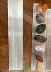 Polished Selenite Charging Station: 8" Flat Selenite Plate (Selenite charging plate), From Morocco, Mistara,  crystal charging plate,