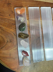 Polished Selenite Charging Station: 8" Flat Selenite Plate (Selenite charging plate), From Morocco, Mistara,  crystal charging plate,