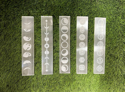 Polished Selenite Charging Station 8 long " Flat Crystal Plate ,gemstone charging ,Protection Cleansing Meditation Crystal Chakra