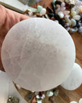 Polished Selenite Charging Station  Round crystal plate, Flat Crystal Plate ,gemstone charging ,Protection Cleansing Meditation Crystal