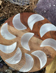 SELENITE MooN, Selenite MooN Free Shipping, GEMSTONE MooN WHOLESALE Prices, Handmade, Best for gift sets, hand carving
