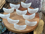 SELENITE MooN, Selenite MooN Free Shipping, GEMSTONE MooN WHOLESALE Prices, Handmade, Best for gift sets, hand carving