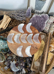 SELENITE MooN, Selenite MooN Free Shipping, GEMSTONE MooN WHOLESALE Prices, Handmade, Best for gift sets, hand carving