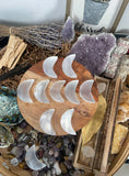 SELENITE MooN, Selenite MooN Free Shipping, GEMSTONE MooN WHOLESALE Prices, Handmade, Best for gift sets, hand carving