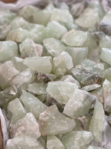 ROUGH GREEN CALCITE Premium Grade... Raw Green Calcite Premium Grade
