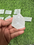 Optical Calcite Polished Crystal, Ice Calcite, Beautiful Parallelepiped Shaped Calcite Crystal Specimen (Clear Calcite, Ice Calcite)