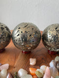 Wooden Sphere Stand, Wooden Base, Sphere Stand, Wood Sphere Base, Crystal Stand, Fits 20-80MM Spheres, Alter Stand, Red Stain Color