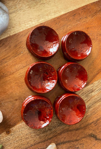 Wooden Sphere Stand, Wooden Base, Sphere Stand, Wood Sphere Base, Crystal Stand, Fits 20-80MM Spheres, Alter Stand, Red Stain Color