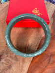 Jade Bangle, Bracelet Comes with box, NATURAL JADE BANGEL,Free Shipping, Dark color Rare to find, fits most people size 63-65mm , Green jade