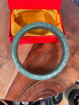 Jade Bangle, Bracelet Comes with box, NATURAL JADE BANGEL,Free Shipping, Dark color Rare to find, fits most people size 63-65mm , Green jade