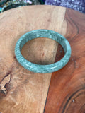 Jade Bangle, Bracelet Comes with box, NATURAL JADE BANGEL,Free Shipping, Dark color Rare to find, fits most people size 63-65mm , Green jade