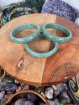 Jade Bangle, Bracelet Comes with box, NATURAL JADE BANGEL,Free Shipping, Dark color Rare to find, fits most people size 63-65mm , Green jade