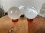 Selenite  Sphere, 1.5 INCH Selenite Sphere, Selenite Gemstone, Charging Sphere, Meditation Crystal, Morocco selenite, Crystal Charger