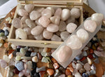 Tumbled Rose Quartz Crystal  Tumbled Stone , 1.25-2.25 inch Bulk Large Natural Tumbled Polished Brazilian Gemstone