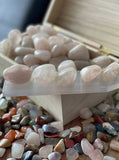 Tumbled Rose Quartz Crystal  Tumbled Stone , 1.25-2.25 inch Bulk Large Natural Tumbled Polished Brazilian Gemstone