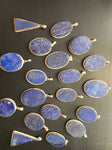 Natural Lapis Lazuli pendant, Round pendant, Triangle pendant, Oval  pendant
