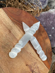 Selenite Wands / Selenite twisted / spiral wand  /WHOLESALE Selenite Crystal Wands - Selenite Stick For Reiki