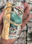 Sage Bundle (Sage, Palo Santo, Your Choice Stone)