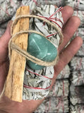 Sage Bundle (Sage, Palo Santo, Your Choice Stone)