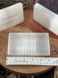 Polished Selenite Charging Station, Flat Selenite Plate (Selenite charging plate), From Morocco, Mistara,  crystal charging plate,