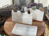 Polished Selenite Charging Station, Flat Selenite Plate (Selenite charging plate), From Morocco, Mistara,  crystal charging plate,
