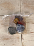 7 Chakra Crystal Set (  Rose Quartsz, Amethyst, Green Aventurine, Red Jasper, Tiger Eye,Blue Sodalite Clear Quartz), Starters Gemstone Kit.