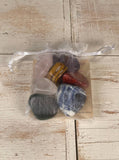 7 Chakra Crystal Set (  Rose Quartsz, Amethyst, Green Aventurine, Red Jasper, Tiger Eye,Blue Sodalite Clear Quartz), Starters Gemstone Kit.