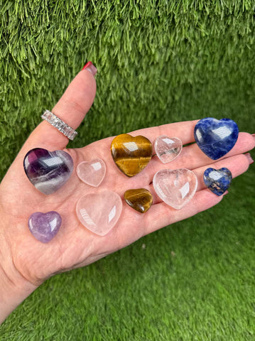 Crystal Hearts,  WHOLESALE PRICES, Crystals in Heart shape Best for gift sets,  hand carving
