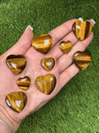 TIGER EYE Crystal Hearts,  WHOLESALE Prices, Crystals in Heart shape Best for gift sets,  hand carving Tiger Eye