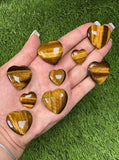 TIGER EYE Crystal Hearts,  WHOLESALE Prices, Crystals in Heart shape Best for gift sets,  hand carving Tiger Eye