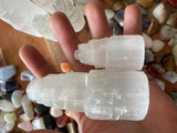 Selenite Crystal Tower for Reiki and Crystal Charging | Made in Morocco | Selenite Iceberg Charging Towers Crystal Skyscraper