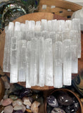 WHOLESALE Selenite Wands 6inch -  Raw Selenite - Selenite Crystal Wands - Selenite Stick For Reiki, FREE SHIPPING