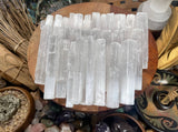WHOLESALE Selenite Wands 6inch -  Raw Selenite - Selenite Crystal Wands - Selenite Stick For Reiki, FREE SHIPPING