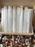 WHOLESALE Selenite Wands 6inch -  Raw Selenite - Selenite Crystal Wands - Selenite Stick For Reiki, FREE SHIPPING