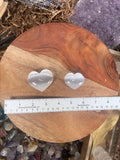SELENITE Crystal Hearts, Free Shipping, WHOLESALE PRICES, Selenite in Heart shape 2.25"x2"x0.875" thick, Best for gift sets,  hand carving