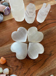 SELENITE Crystal Hearts, Free Shipping, WHOLESALE PRICES, Selenite in Heart shape 2.25"x2"x0.875" thick, Best for gift sets,  hand carving