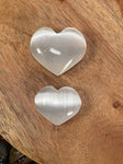 SELENITE Crystal Hearts, Free Shipping, WHOLESALE PRICES, Selenite in Heart shape 2.25"x2"x0.875" thick, Best for gift sets,  hand carving